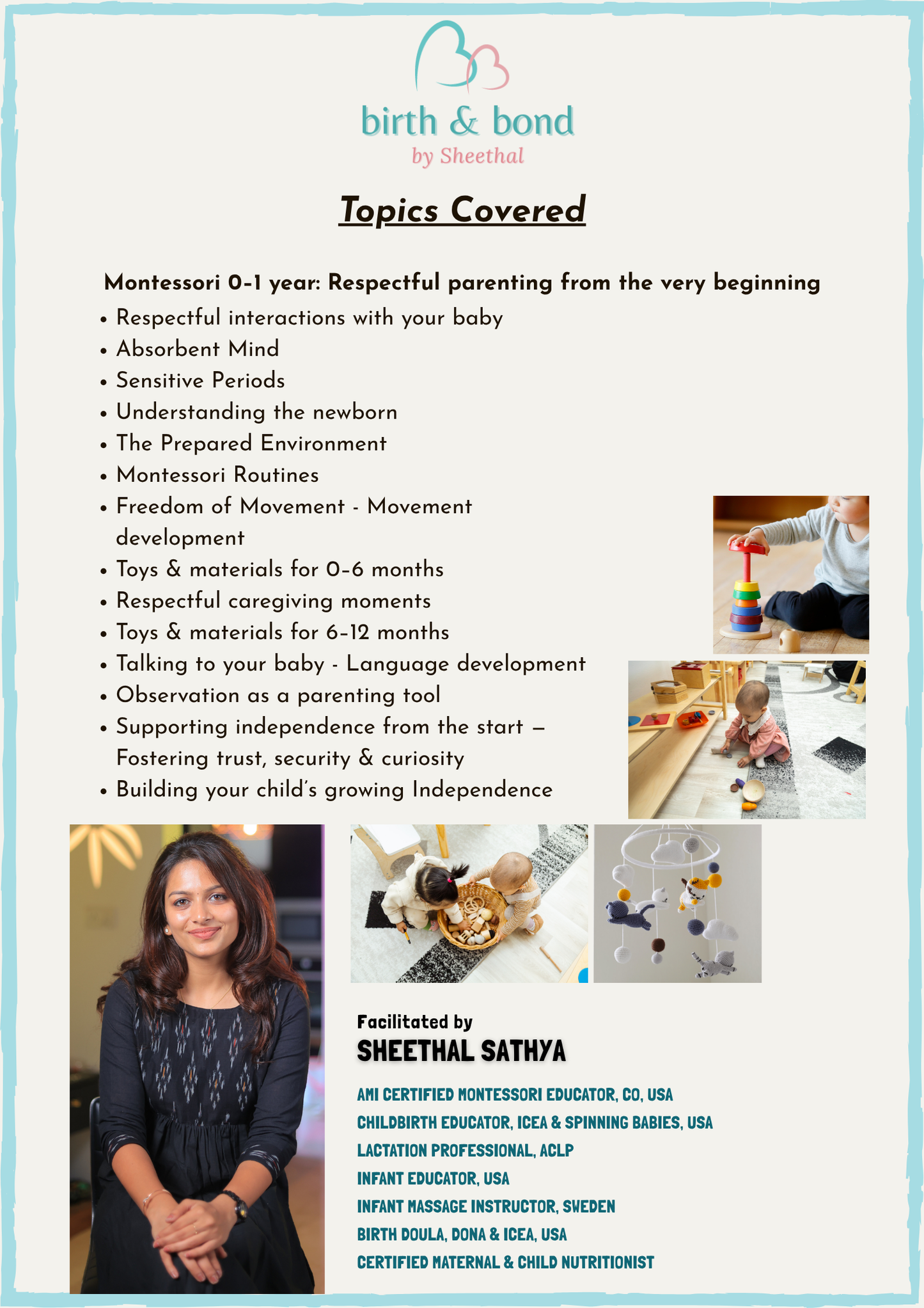 The Montessori Baby – Respectful Parenting from Birth