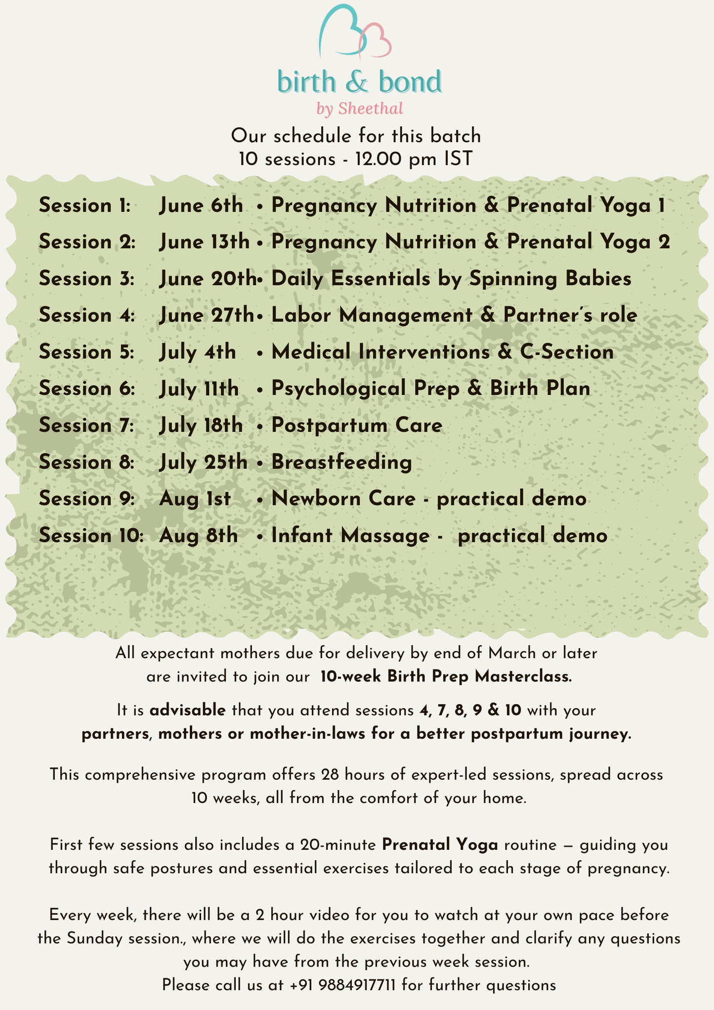 The Birth Prep - 10 week Masterclass